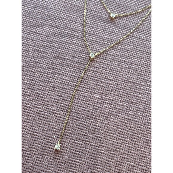 SHASHI Gold Double Layer Necklace - Picture 4 of 5